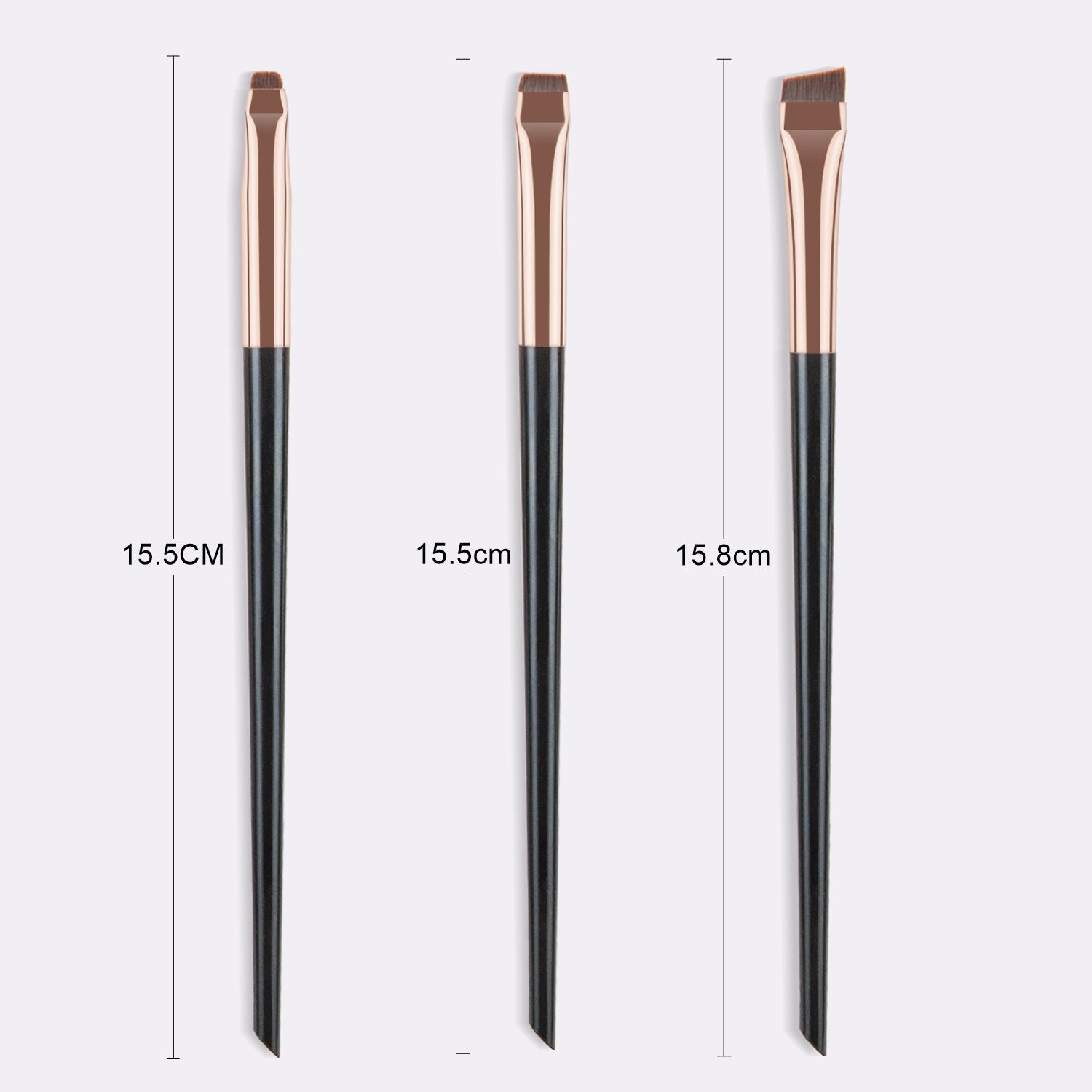 Pack 3 Pinceaux Précision – Sourcils & Eyeliner